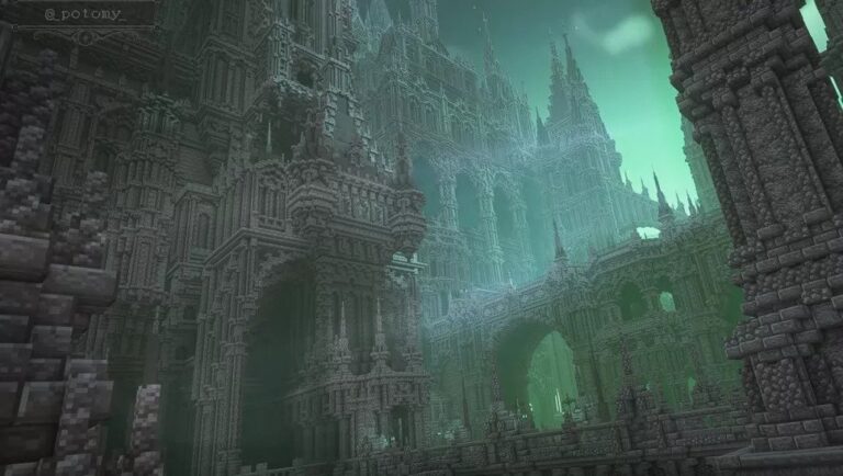 منظره‌ای جدید با الهام از Bloodborne در Minecraft ساخته شد
