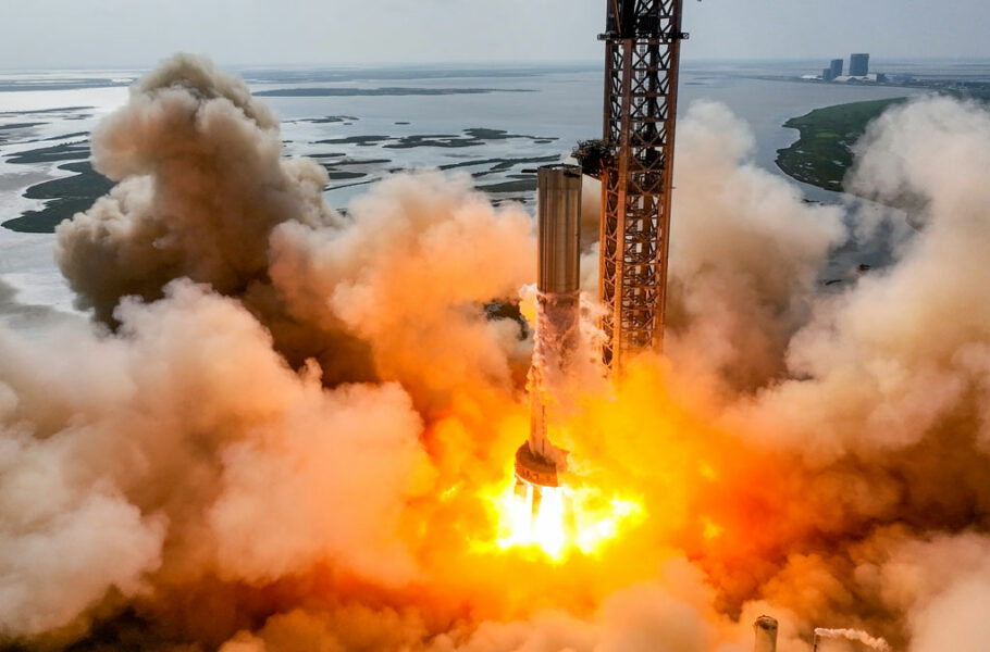 آزمایش 11 موتور رپتور راکت غول‌پیکر استارشیپ در آستانه اولین پرواز مداری [تماشا کنید]