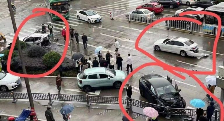 تصادف تسلا مدل Y با خودروهای دیگر در چین منجر به فوت ۲ نفر شد