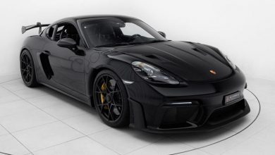 درخشش پورشه ۷۱۸ کیمن GT4RS با تیونینگ بدنه و رنگ سیاه خاص