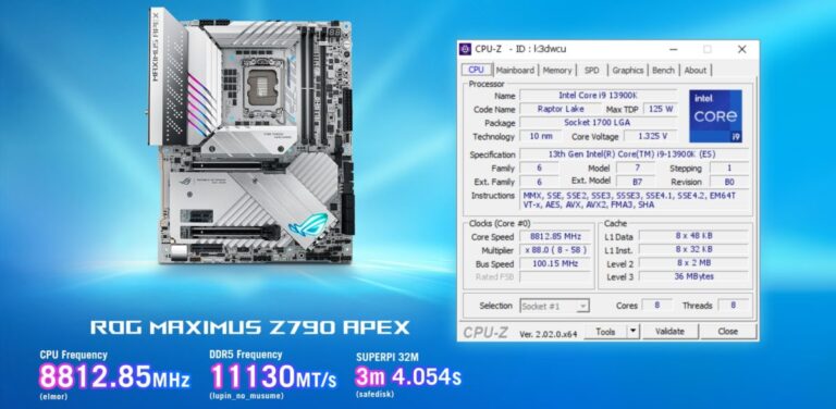 رکورد جهانی اورکلاک فرکانس پردازنده با مادربرد ROG MAXIMUS Z790 APEX ایسوس زده شد