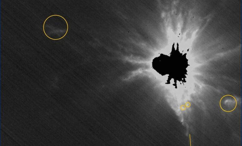 یک میلیون کیلوگرم از جرم سیارک دیمورفورس با برخورد مأموریت DART ناسا به فضا پرتاب شد