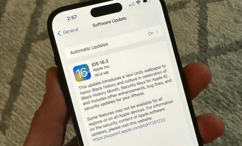 اپل به‌روزرسانی iOS 16.3 را منتشر کرد