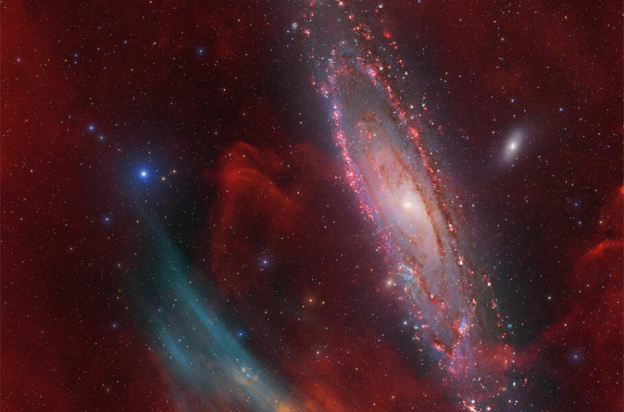 تصویر روز ناسا: وجود ابرهایی غیرمنتظره در کهکشان آندرومدا