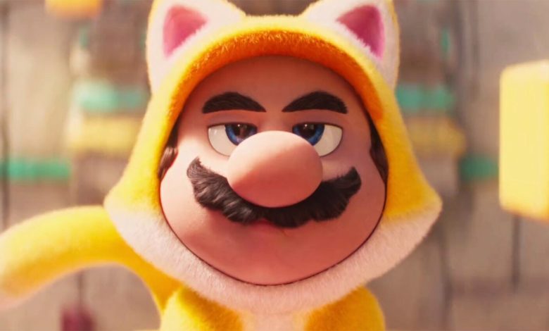 ظاهر گربه‌ای ماریو در ویدیو انیمیشن The Super Mario Bros. Movie
