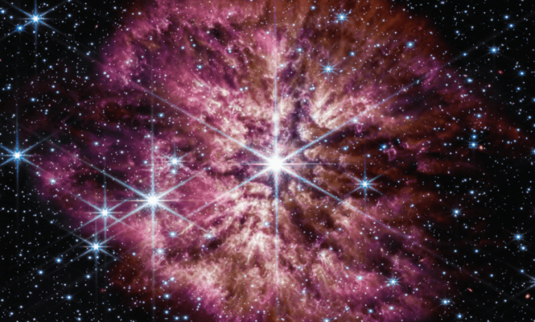 تصویر روز ناسا: ستاره‌ای درخشان از دید جیمز وب