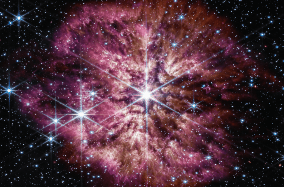 تصویر روز ناسا: ستاره‌ای درخشان از دید جیمز وب