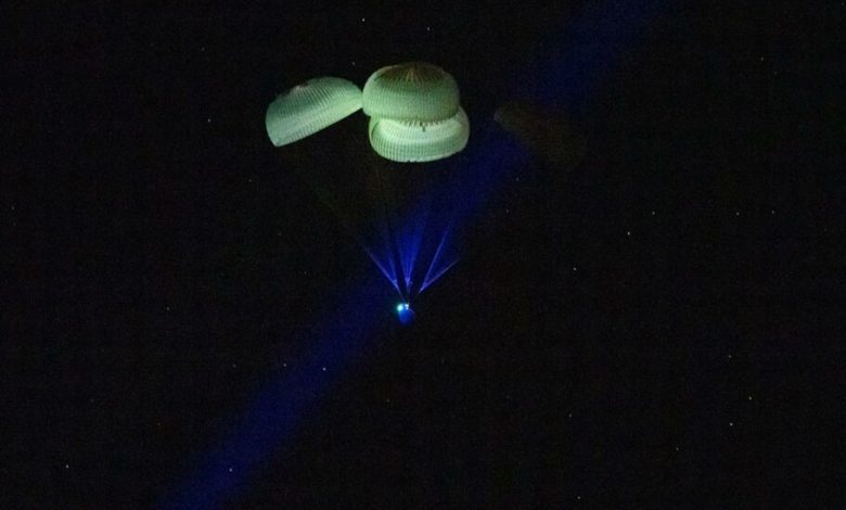 چهار فضانورد ISS پس از 157 روز حضور در فضا با کپسول اسپیس‌ایکس به زمین برگشتند