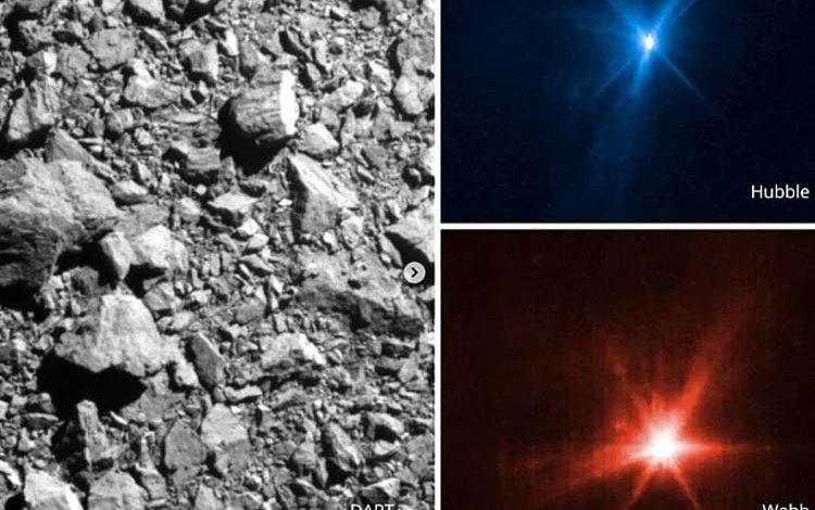 برخورد کاوشگر ناسا با یک سیارک منجر به پخش تخته سنگ‌هایی در فضا شد