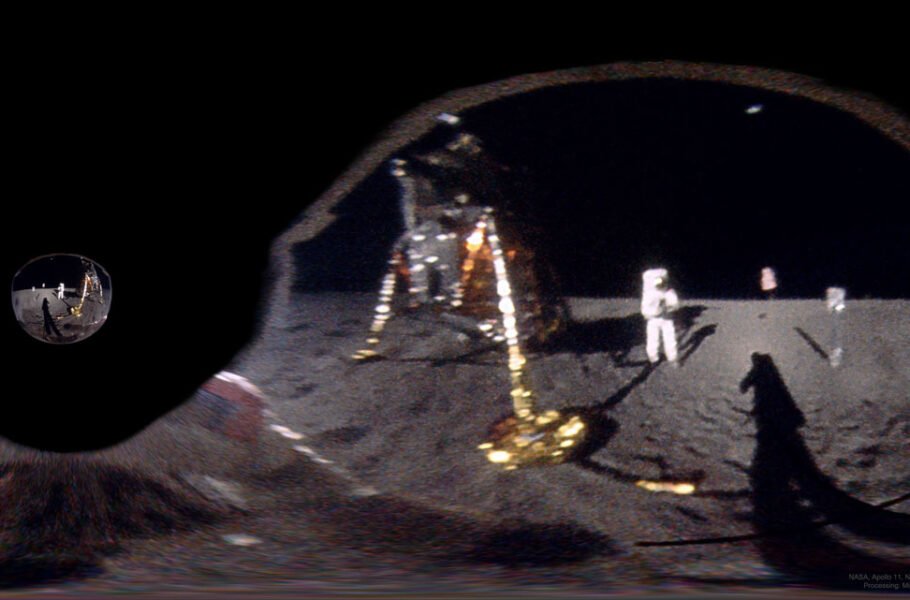 تصویر روز ناسا: آپولو 11 و سلفی 54 ساله آرمسترانگ روی ماه