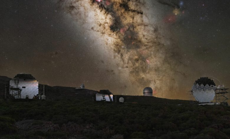 تصویر روز ناسا: راه شیری بر فراز رصدخانه لا پالما