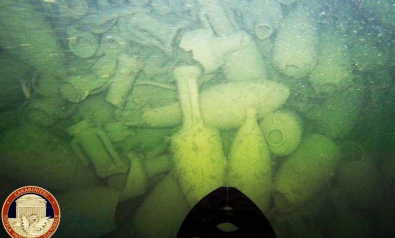 کشف کشتی غرق‌شده 2000 ساله با صدها کوزه دست‌نخورده [تماشا کنید]