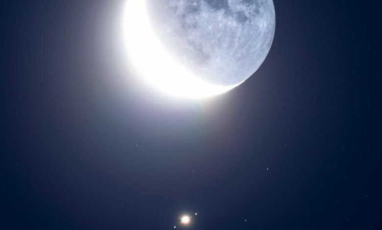 تصویر روز ناسا: دیدار ماه با مشتری