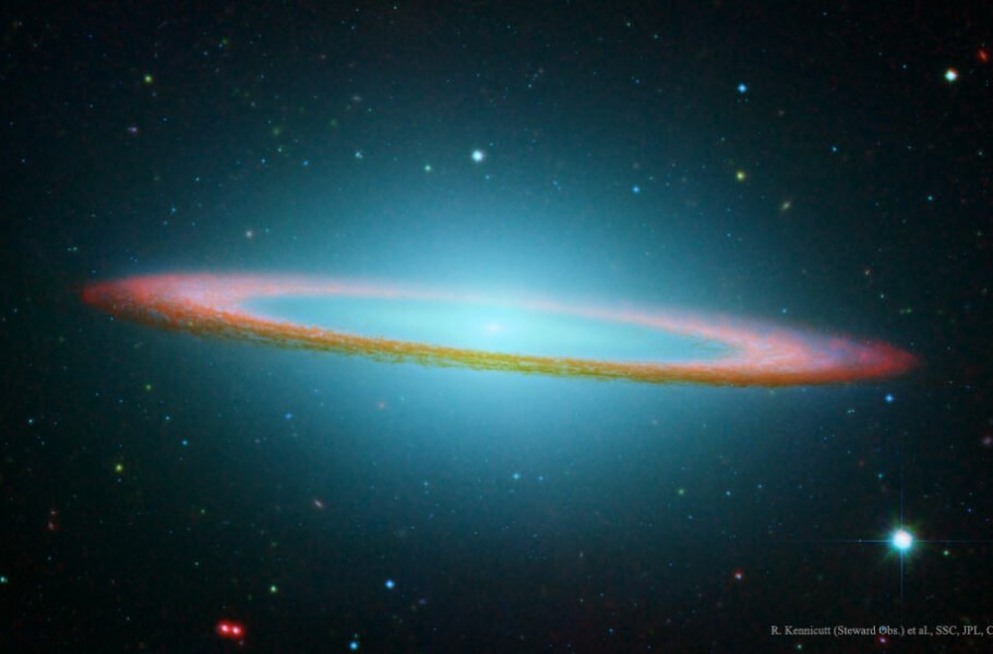 تصویر روز ناسا: کهکشان کلاه مکزیکی در طیف فروسرخ