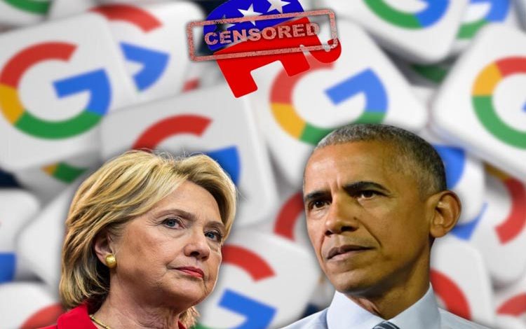 گوگل در انتخابات به تبلیغ اوباما و کلینتون و سانسور جمهوری‌خواهان کمک کرد