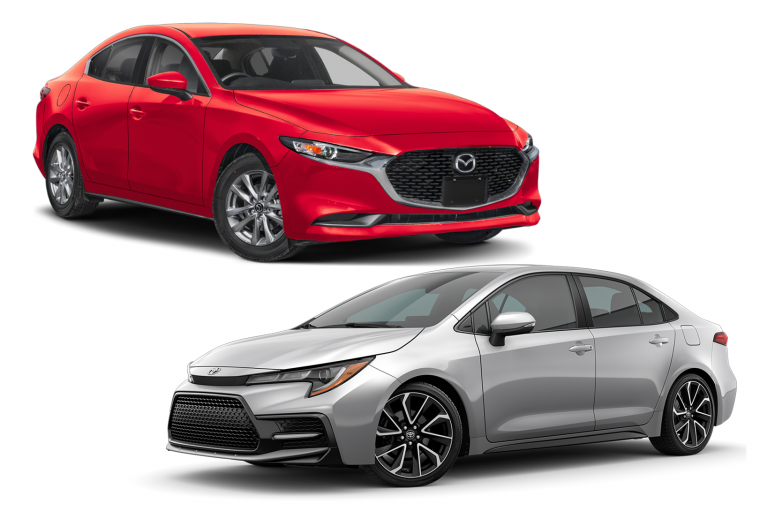 مقایسه مزدا 3 جدید با تویوتا کرولا و لوین وارداتی؛ مشخصات و قیمت 2025