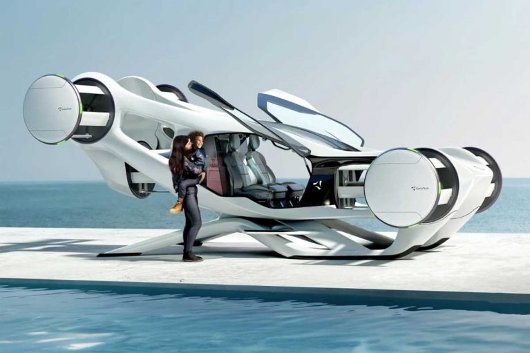 سیکلوتک بلک‌برد؛ عجیب‌ترین خودروی پرنده با بشکه‌های چرخان!