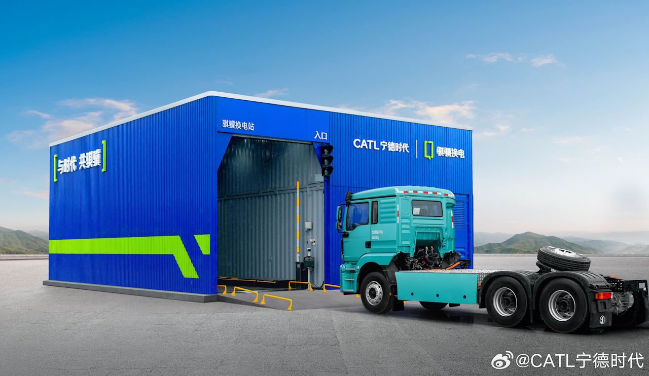 ناوگان کامیون چین در مسیر برقی‌سازی و فناوری تعویض باتری