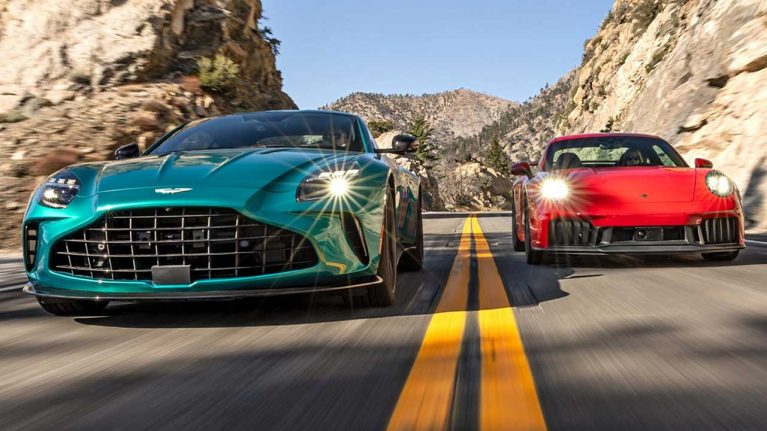 نبرد آستونمارتین ونتیج و پورشه 911 GTS هیبرید، سوپراسپرت برتر کدام است؟