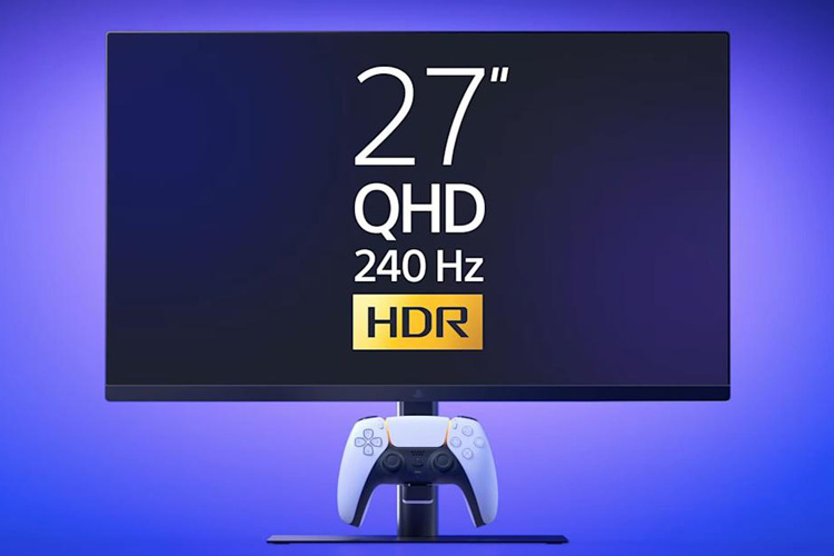 سونی از مانیتور ۲۴۰ هرتزی پلیاستیشن با قلاب شارژ DualSense رونمایی کرد